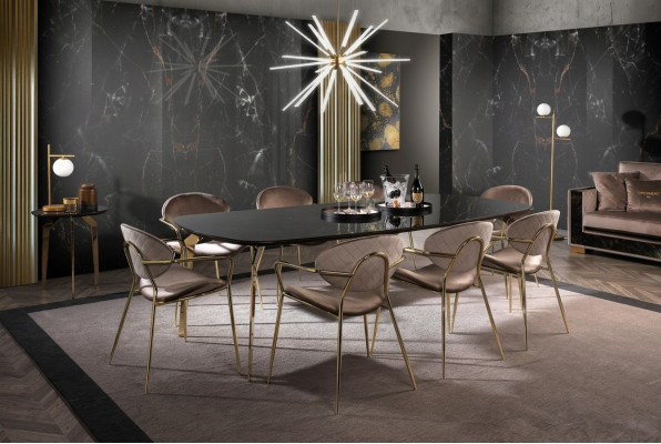 Furniture Set Group Table + 6 Chair Set Dining Table Suite Dining Room 7-piece.