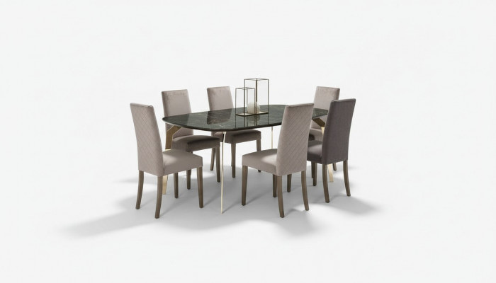 Luxury Set Dining Room Dining Table Chair XL Table Tables Chairs Wood Design 7 pcs New
