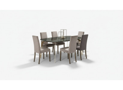 Luxury Set Dining Room Dining Table Chair XL Table Tables Chairs Wood Design 7 pcs New