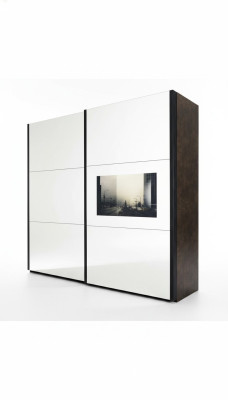 Solid wardrobe bedroom furniture Italy real wood wardrobe wooden cabinet