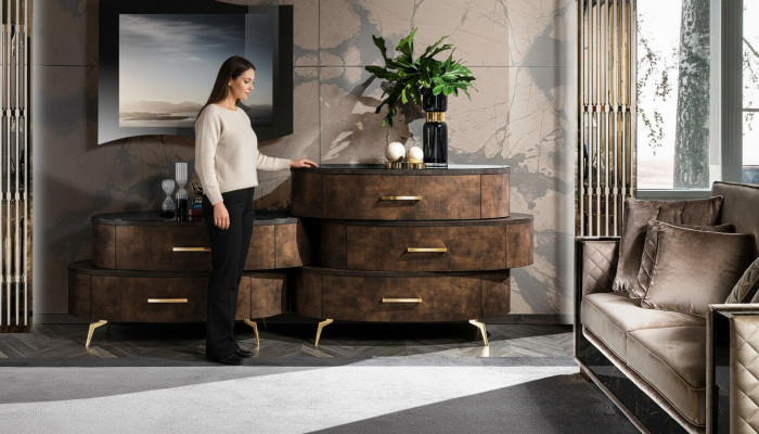 Luxury wood chest of drawers, cabinet, shelf, console furniture, new dresser design cabinet