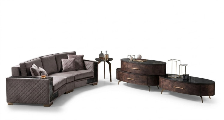 Design living room wall unit sideboard 2x wall shelf TV chest sideboard 4-piece set RTV