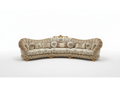 Living landscape corner sofa round couch seating upholstery sofa luxury furniture sofas Italy