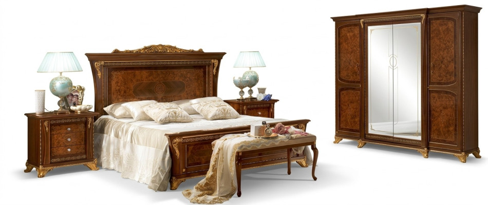 Luxury Group Set New Bed 2x Nightstand 3-piece Bedroom Set