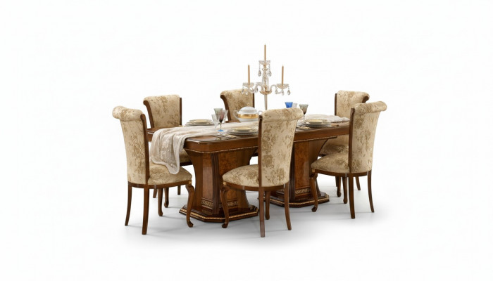 Chairs Kitchen 6x Chair Set Textile Upholstered Seat Wood Dining Room Suite Dining Room