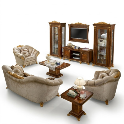 Sofa set 3+1+1 seat set design sofas upholstered couches textile relax sofa new