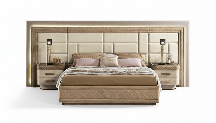 Design Furniture Modern Luxury Beds New Bed 2x Nightstand 3 Piece Bedroom Set