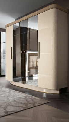 Bedroom furniture Italy wooden wardrobe solid wood closet massive