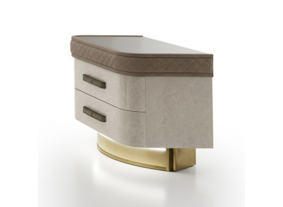 Bedroom Consoles Nightstand Side Table Modern Design Furniture Wood Beige New