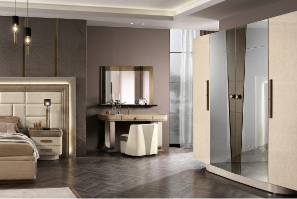 Vanity table bedroom stool set dresser table console mirror