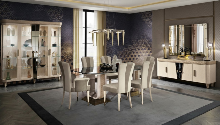 Furnishing tables countertop in marble look new luxury Italian design