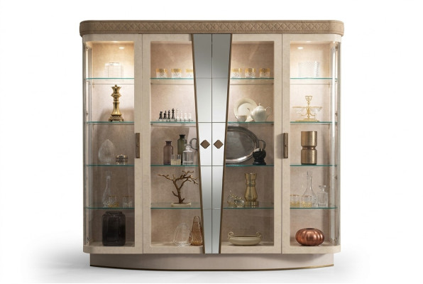 Showcase Living Room Cabinets Sideboard Cabinet Classic Display Cabinet Shelf Glass New