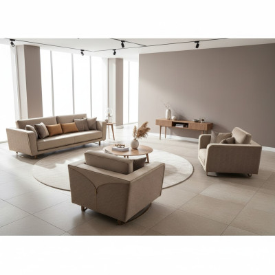 Sofa set 311 seater set design sofa upholstered couches leather Italian furniture