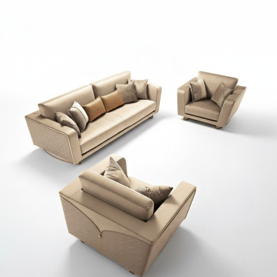 Sofa set 311 seater set design sofa upholstered couches leather Italian furniture