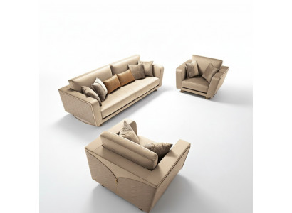 Sofa set 311 seater set design sofa upholstered couches leather Italian furniture