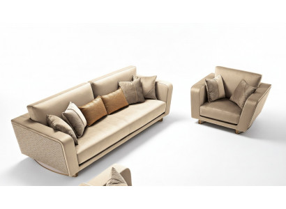 Sofa set 3+1 seater set design sofas upholstered couches leather relax modern new