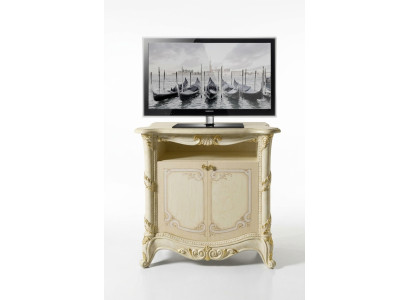 TV sideboard RTV living room design shelf beige wood shelves lowboard Italy new