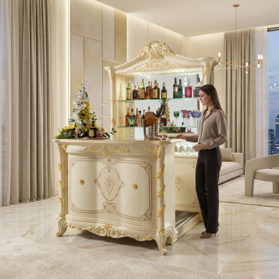 Living Room Designer Shelf Furniture Wood Home Wall Bar Cabinet Drinks Cabinet Display Cabinet