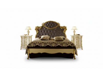 Chesterfield Classic Bed Luxury Furniture Baroque Hotel Leather Bedroom Beds