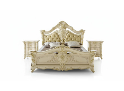 Classic bed luxury Chesterfield wood bedroom hotel baroque furniture beds