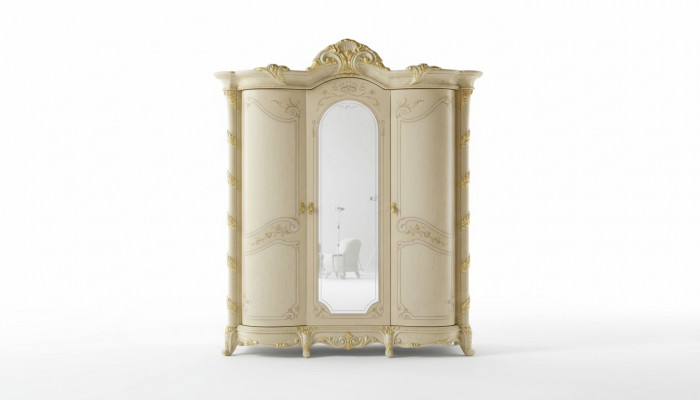 Classic solid wood wardrobe wooden bedroom shelf cabinet closet