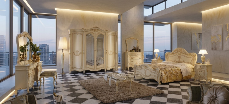 Incomparable classic 10-piece Italian bedroom set