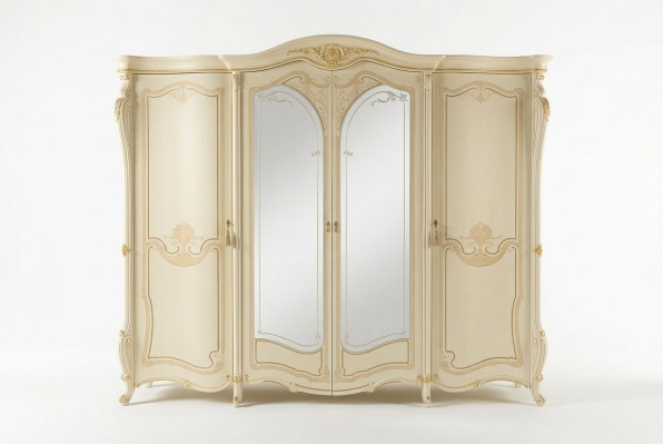 Bedroom furniture Italy wooden wardrobe closet solid real wood.