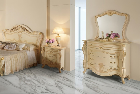 Design furniture cabinet group new luxury 2-piece chest of drawers mirror wood set classic
