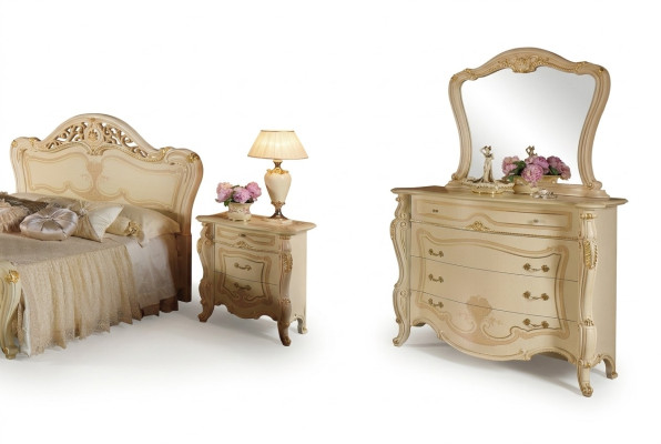 Design furniture cabinet group new luxury 2-piece chest of drawers mirror wood set classic