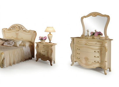 Design furniture cabinet group new luxury 2-piece chest of drawers mirror wood set classic