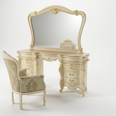 Dressing table + chair dressing table cosmetic table mirror dresser tables 3-piece set