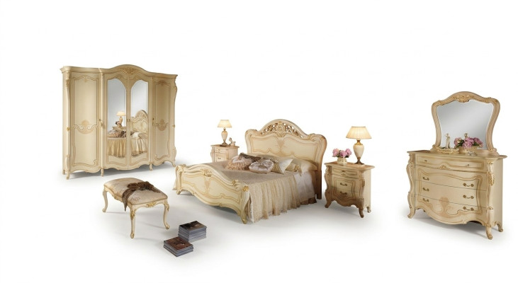 Bedroom Design Luxury Set Beds Sets Bed Nightstand Wardrobe 7 pcs.