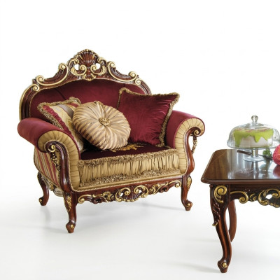 Armchair Design Couch Sofa Relax Fabric Lounge Club Seat Luxury Turquoise Baroque New