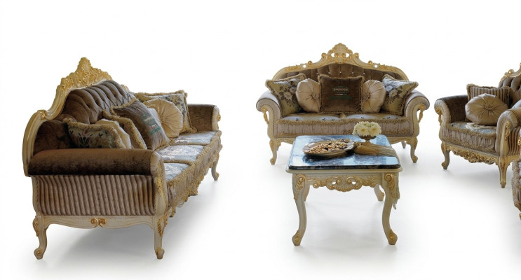 Sofa set 3+2 seater living room upholstered furniture Art Deco sofa fabric sofa sofas