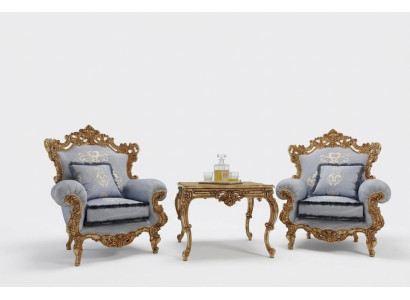 Armchair, table, sofa, coffee table, tables, side living room set, 3-piece side table.