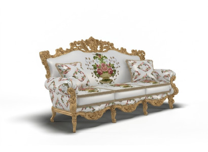Classic design upholstered luxury seat sofa couch velvet fabric 3-seater new furniture