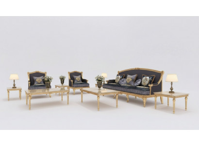 Living landscape sofa couch 6-piece set 3-seater, 2-seater, 1-seater, coffee table, 2x side table