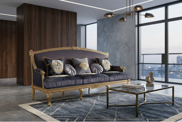 Sofas Couches Seating Sets Design Club 3-Seater Sofa Couch Upholstered 3-Seater Textile