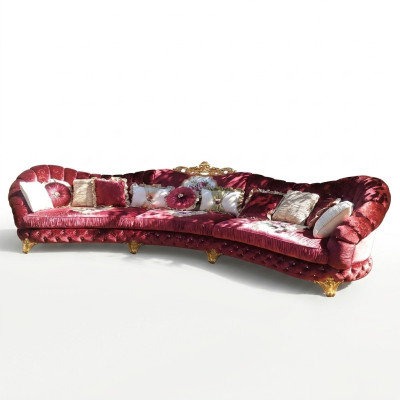 Designer sofa, corner sofa, living landscape, round couch, velvet couch, sofa, corner sofa, Italy