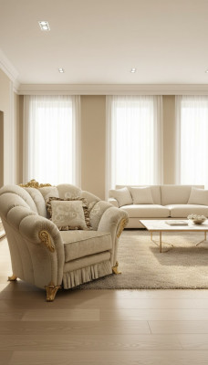 Armchair Chair Upholstery Television Leather Textile Fabric Beige Design Lounge Club Relax