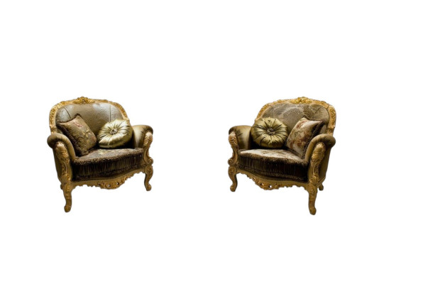 Designer armchair upholstered sofa 1 seater wood textile armchair club lounge furniture