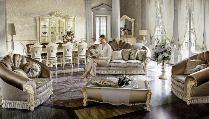 Classic Designer Couch Upholstery Sofa Set 3+1+1 Seater Couches Sofas Textile