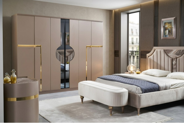 Wardrobe luxury closet bedroom furniture Italian style wooden cabinets