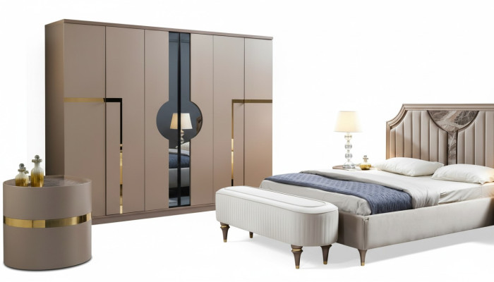 Wardrobe luxury closet bedroom furniture Italian style wooden cabinets