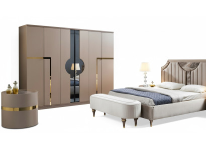 Wardrobe luxury closet bedroom furniture Italian style wooden cabinets