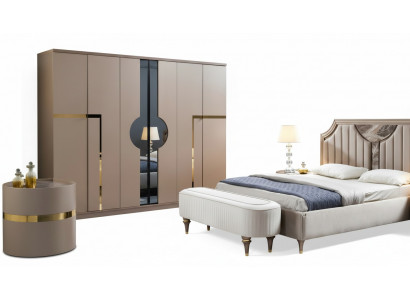Wardrobe luxury closet bedroom furniture Italian style wooden cabinets