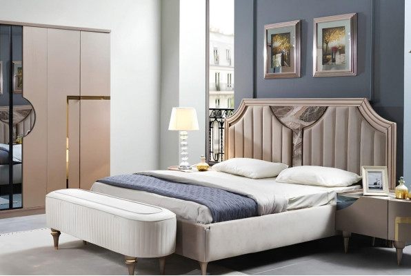 Bed frame double wood bed frames bedroom white luxury bed modern beds