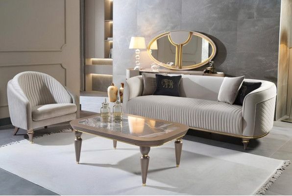 Sofa set 3+1 seater sofas in Italian style designer upholstered sofas new