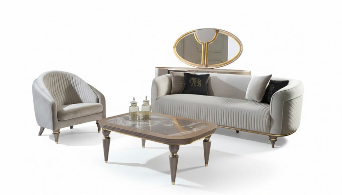 Sofa set 3+1 seater sofas in Italian style designer upholstered sofas new