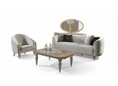 Sofa set 3+1 seater sofas in Italian style designer upholstered sofas new